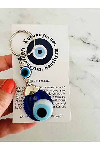 Talia&Talia Nazar Beaded Keychain - Glass