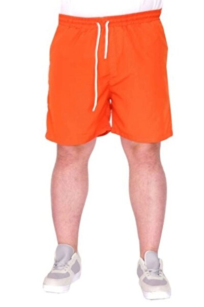 cusseli Plus Size Swim Shorts White Line 21451 Orange