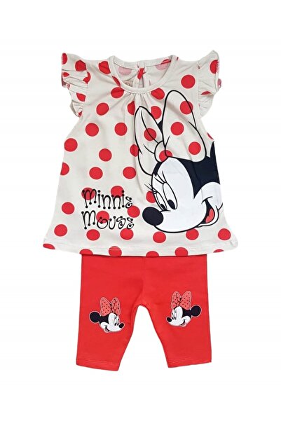 Miniworld Baby Girls' summer set made of cotton, blouse, dress and tights, Red