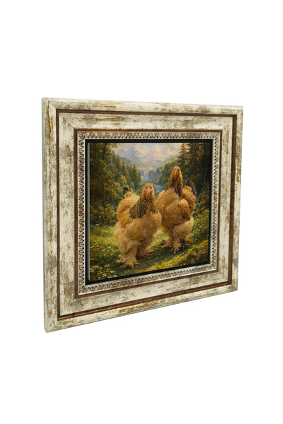 Sadrazam Piatră naturală imprimată cu cocoș gigant (Buff Brahma) 25X25 1G-2BR...