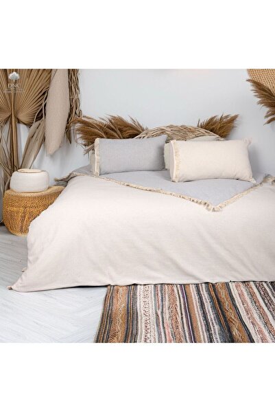 DNC home tekstil Gray Cream Double Duvet Cover Set