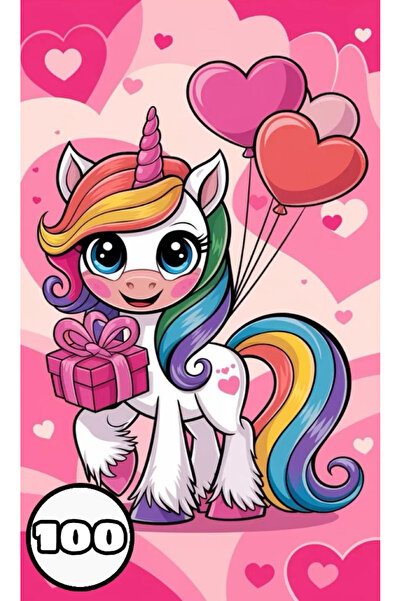 Disney Coloring book, 100 illustrations Magic of Unicorns, A4