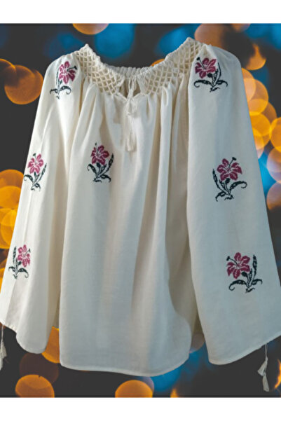 OEM Bluza dama stil ie - model floral, broderie computerizata, incheiata manu...