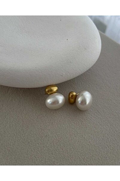 8atelier Pearl detail gold earrings
