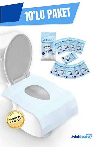 MiniGuard Su Geçirmez Klozet Örtüsü -SmartFold™ Sistemli - 10 Paket x 10 Adet...
