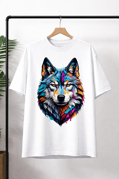 Home Wolf Printed Oversized Tshirt