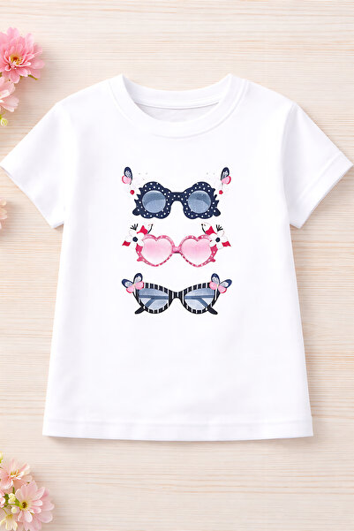 ArtYus Tricou unisex pentru copii, cu imprimeu ochelari de vedere la modă și ...