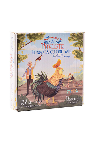 TITIA Puzzle "Un Puzzle de Poveste - Punguta cu doi bani" - 27 piese cu scene...