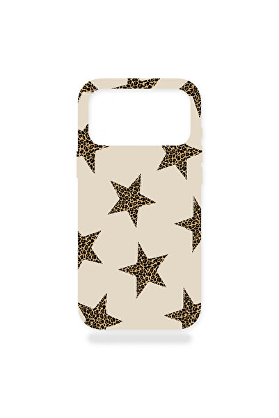 ila bags iPhone 17 Pro Uyumlu Leopar Yıldız Tasarım Koruyucu Baskılı Desen Te...