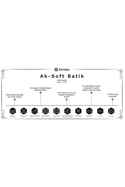 Generic Brand Aksoft Batik Hand Knitting Yarn 100 Gr Color No: B59224