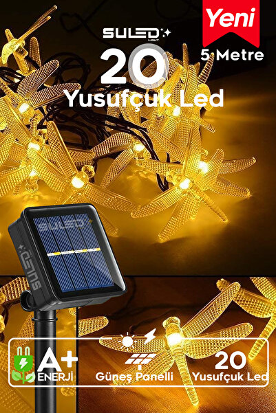 SULED Yusufçuk Led Işıklar 5 Metre Solar Enerjili Bahçe Aydınlatması Led Işık...