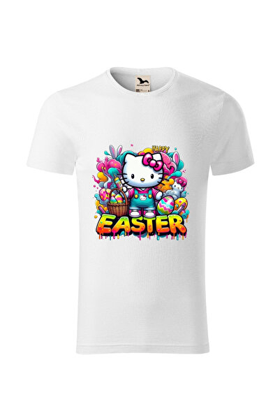 Malfini Tricou Copii Bumbac Print DTF Tematica Paste Fericit cu Hello Kitty