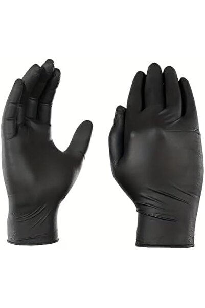 Generic Black Disposable Multi-Use Gloves Medium 100pcs Powder-Free Non-Steri...