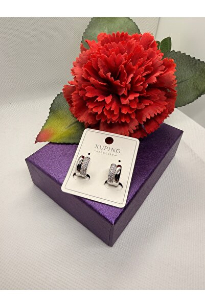 XUPING JEWELRY Jeweler's Series Zircon Stone and Simple Model Double Row Stee...