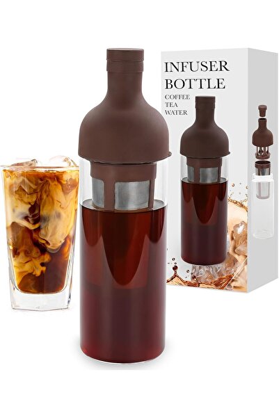 VESTRON Soğuk Kahve Cold Brew Demleme Sürahisi Mocca| Filtreli Pratik ve Sağl...