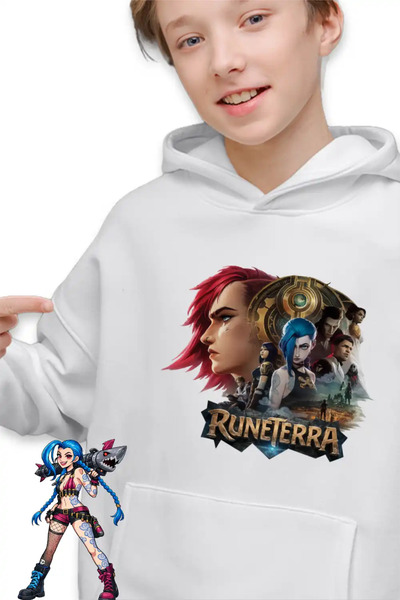 OEM Hanorac Copii Baieti Runeterra Jinx Vi Arcane