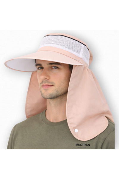 Mustran Unisex Uv Protection Wide Brim Nape Protection Summer Sun Hat Beach F...