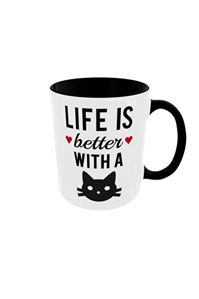 OEM Personalized mug life with a cat, 350ml – the ideal gift for any occasion