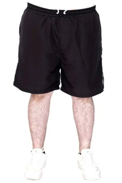 cusseli Plus Size Swim Shorts White Line 21451 Black