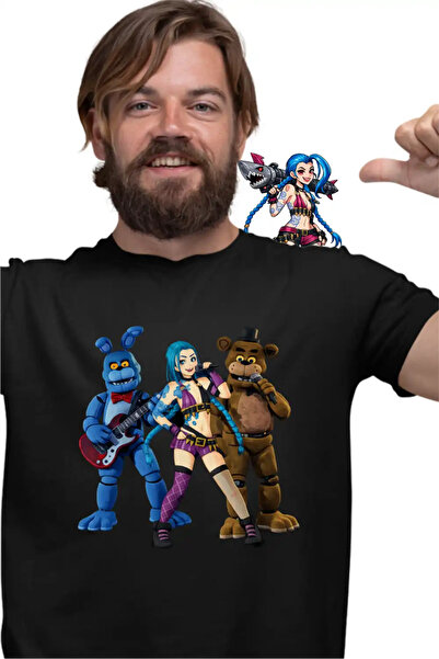 OEM Men's T-Shirt Jinx Fnaf Arcane Fredy Runeterra