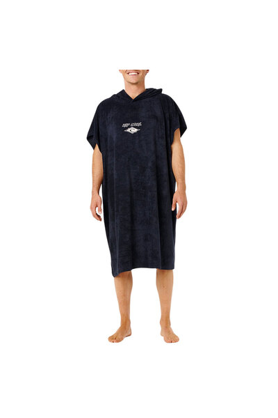 Rip Curl Κλασικό Πόντσο Σερφ με Κουκούλα Μαύρο/Λευκό