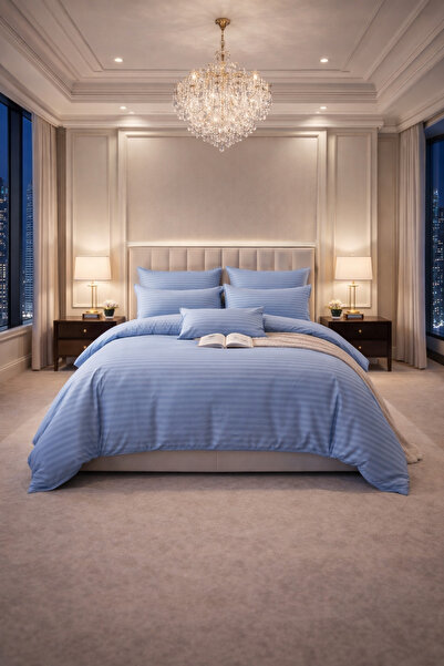 Damask Finet Bed Linen 6 Pieces, Fitted Sheet, Damask Finet, Hotel Luxury miniatura 2