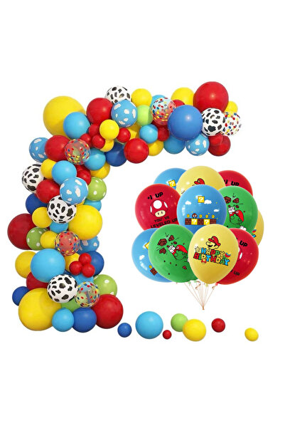 ANTADESIM Super Mario decorative balloon arcade set of 135 pieces,