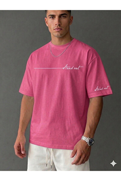 ALİ.COM Unisex Stand Out Printed Crew Neck Cotton Oversize T-Shirt