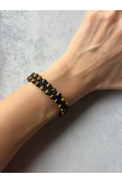 mitico jewellery Tiger Eye Unisex Ayarlanabilir Bileklik