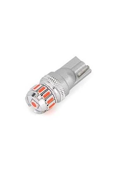 Xenon Bright LED Auto Roșu Canbus T10 12V 12SMD4014+1SMD3030 - BTLE5030-RED