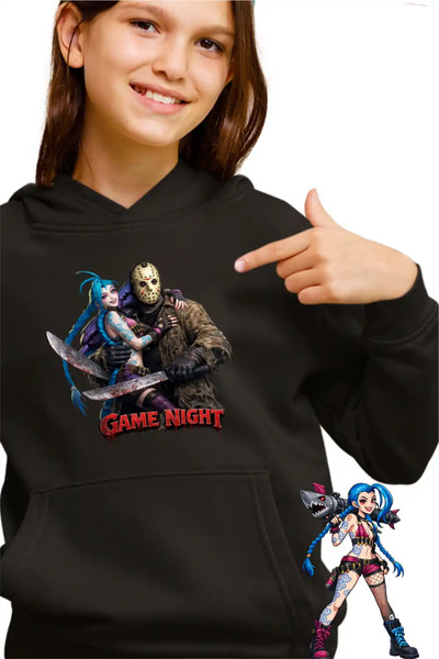 OEM Детски суичър за момичета Джинкс Джейсън Ворхис Аркейн Рунетера