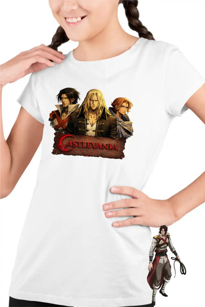 OEM Tricou Copii Fete Castlevania Trevor Alucard Sypha