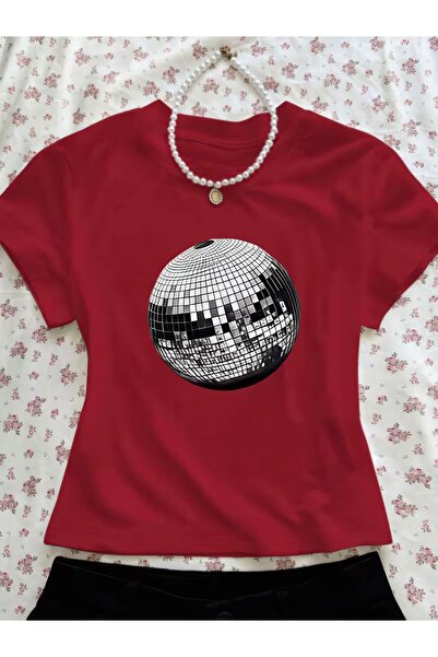 Toum Kemer Boy Disco Ball Crop Blouse