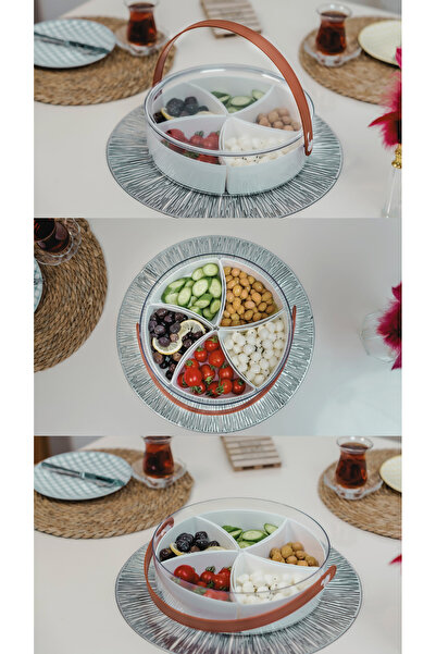 FERHOME Queen Kulplu Sunumluk Bölmeli, Kapaklı – Kahvaltılık& Çerezlik | Taşı...