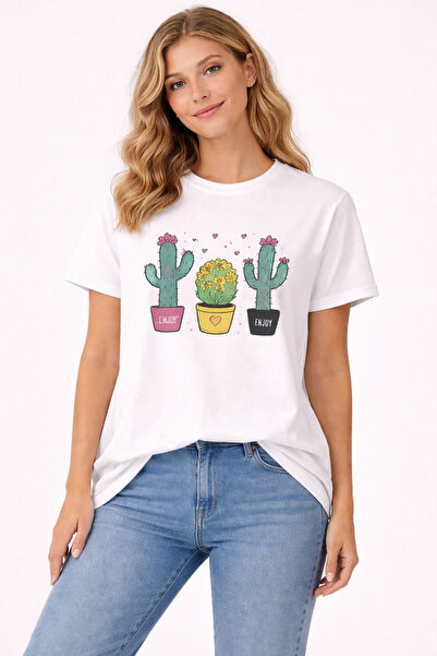 VODEXA Oversize majica CACTUS sa printom, 100% pamuk, udoban kroj