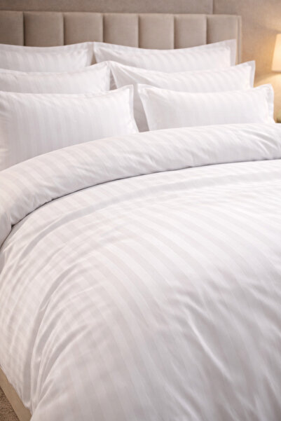 Damask Finet Bedding Set 6 Pieces, Fitted Sheet, 230x250 elastic, Hotel Luxury miniatura 2