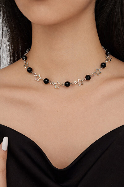 TREND COLLECTİON Yıldız Detaylı İnci Kolye – Minimal Zarif Kadın Kolye