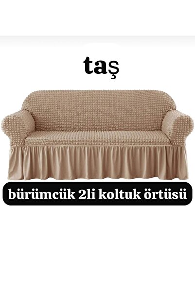 ARTUÇ Bürümcük Sofa Cover (One Piece) for 2 People, Elasticized Standard