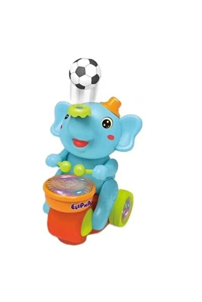 OEM Електрическа играчка слон с барабани, музика, светлини и плаващи топки