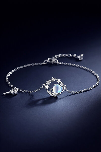 TREND COLLECTİON Yıldız & Satürn Figürlü Mavi Taşlı Gezegen Bileklik – Minima...