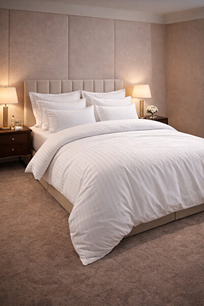 Casa Pucioasa Damask Finet Bedding Set 6 Pieces, Fitted Sheet, 230x250 elasti...