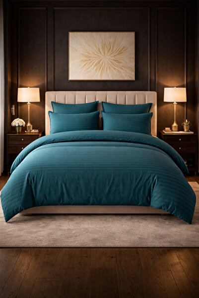 Damask Finet Bed Linen 6 Pieces, Fitted Sheet, 230x250 elastic, Hotel Luxury miniatura 3