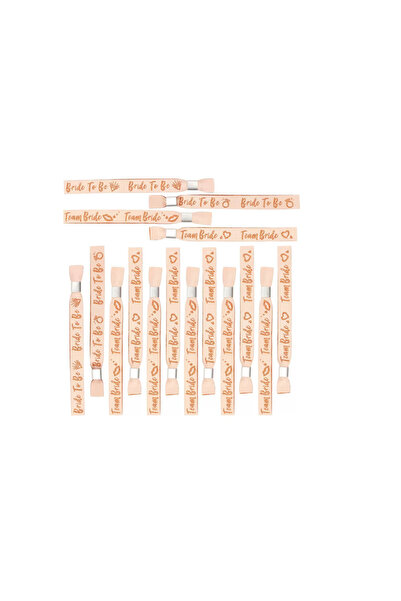 OEM Set 16 bratari pentru nunta, 16.5 x 1.4 cm, textil, metal, multicolor