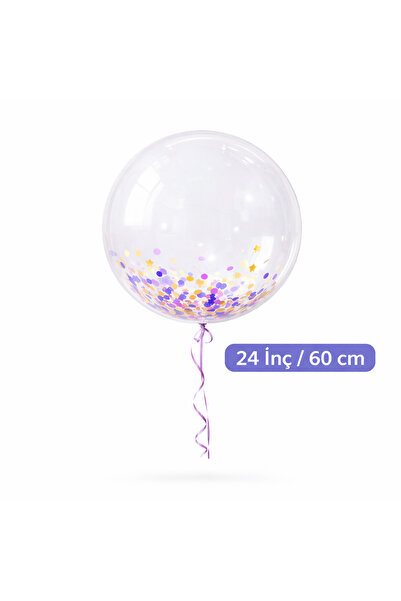 Bobo 24 İnç Şeffaf PVC Balon 60 cm Büyük Boy Dayanıklı Parti Doğum Günü Balonu