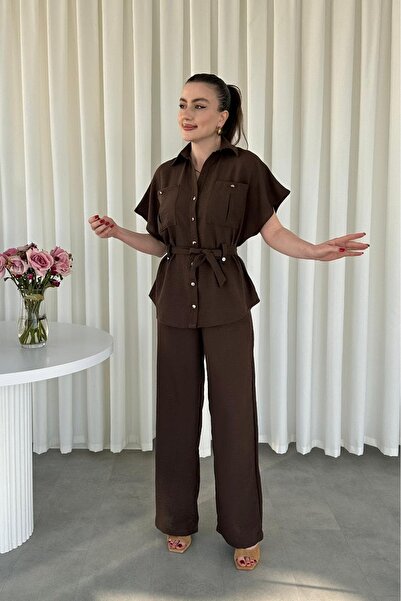MaziButik Keten Bağlamalı Takım