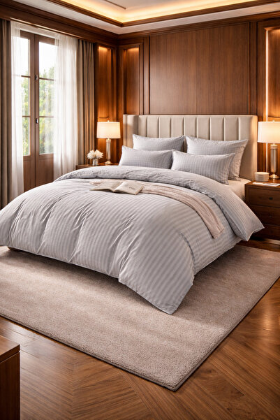 Casa Pucioasa Damask Finet Bed Linen 6 Pieces, Fitted Sheet, 230x250 elastic,...