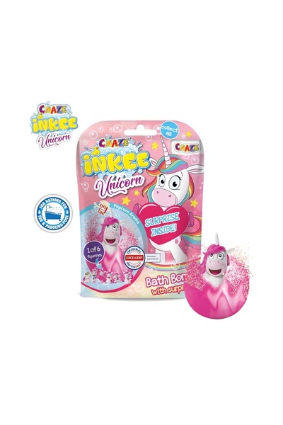 INKEE Unıcorn Banyo Topları Çocuklar / Küvet İçin - Süprizli Top (1 adet )