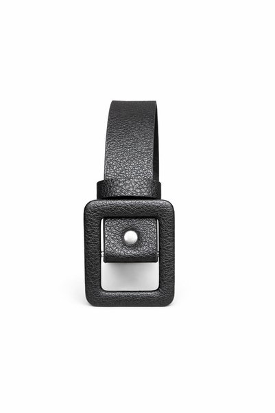kemer krallığı Women's Black Square Buckle Waist Belt
