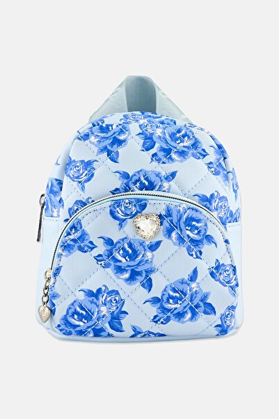 OMG Accessories حقيبة ظهر صغيرة مبطنة للأطفال الأولاد بطبعة ورود، متعددة الألوان