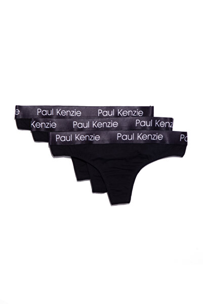 Paul Kenzie 3'lü Kadın String Külot - Zebra 2